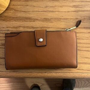 Tan leather wallet